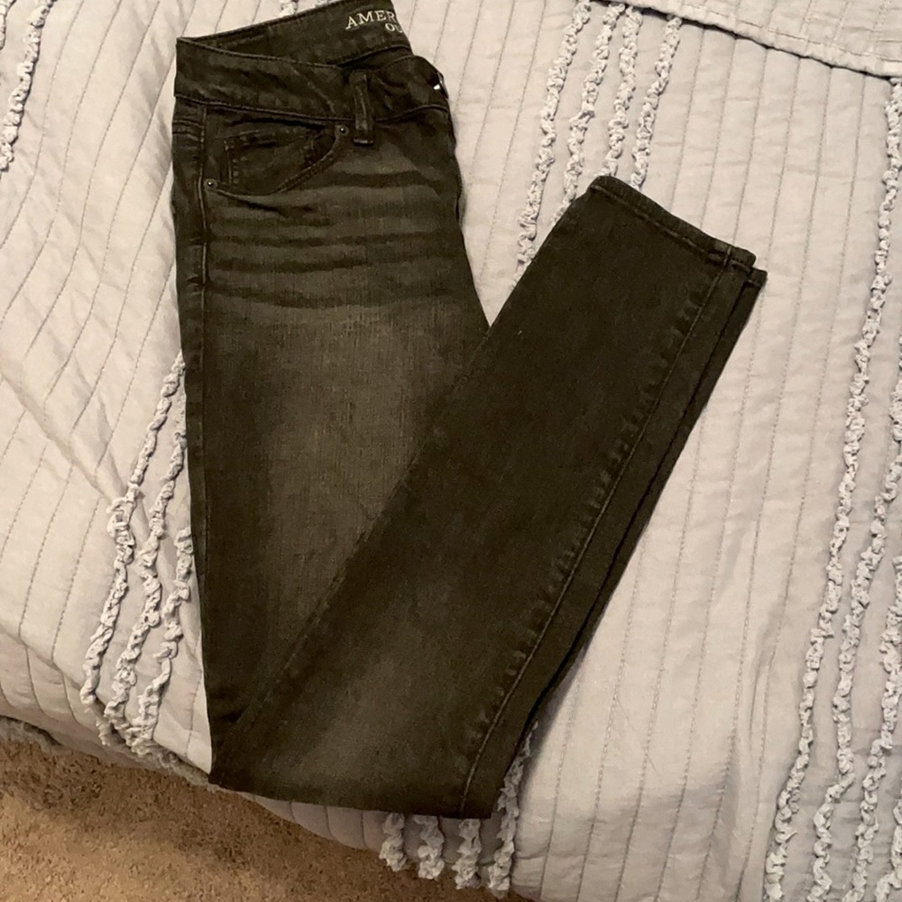 American Eagle black/grey wash jeans